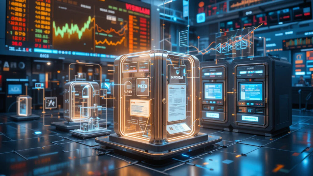 A futuristic financial hub